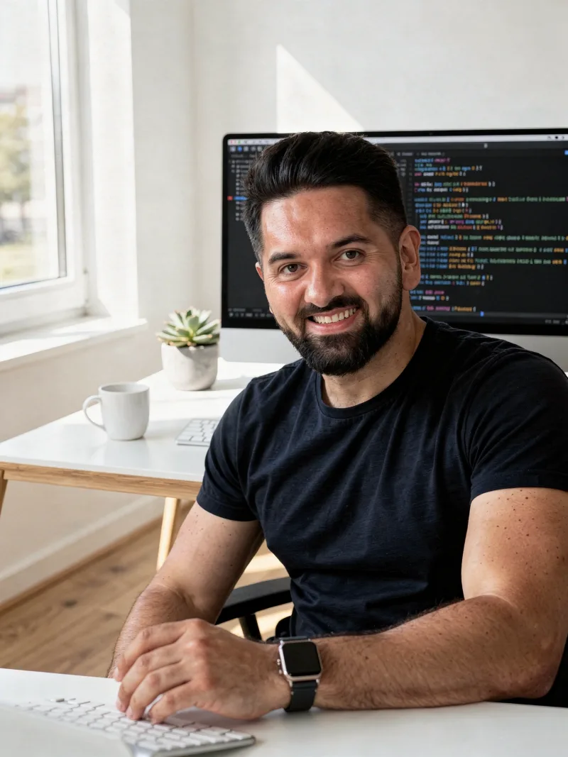 Porträt von Bernhard Götzendorfer, IT-Projektmanager und Softwareentwickler aus Wien